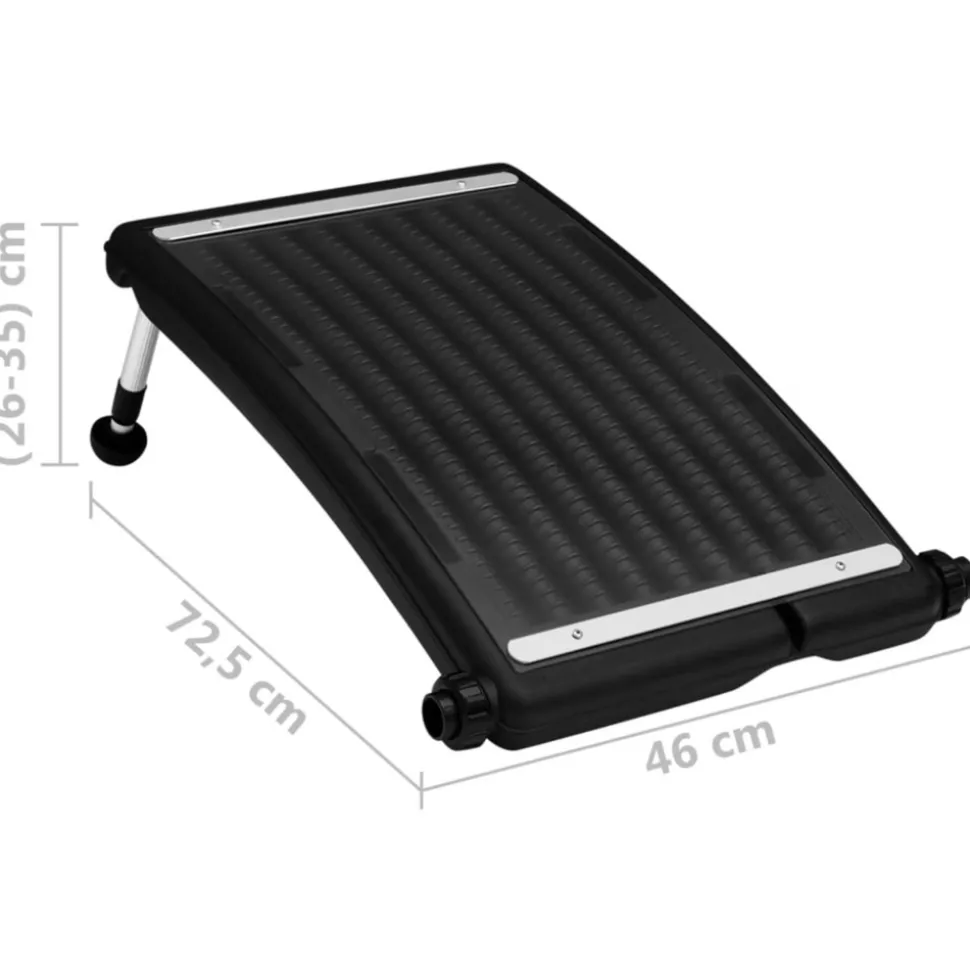 VIDAXL - Panneaux de chauffage solaire de piscine courbés 3pcs 72,5x46cm