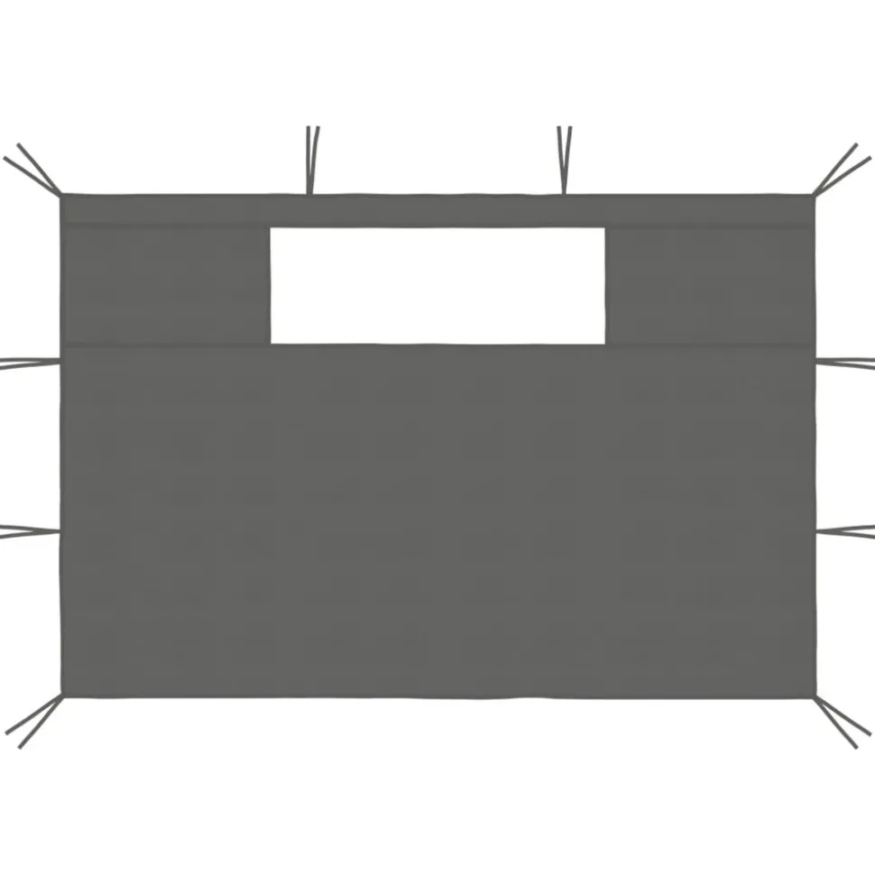 VIDAXL - Parois latérales de belvédère avec fenêtres 2 pcs anthracite