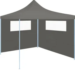 VIDAXL - Parois latérales de belvédère avec fenêtres 2 pcs anthracite