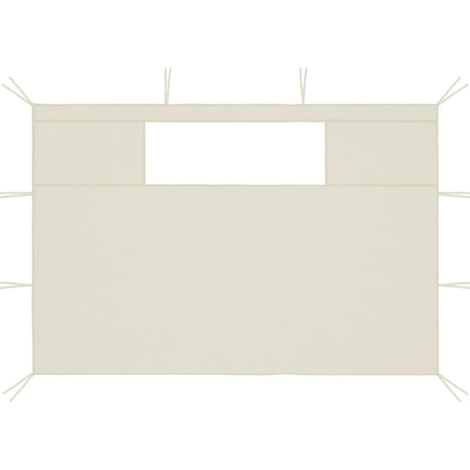 VIDAXL - Parois latérales de belvédère avec fenêtres 2 pcs crème