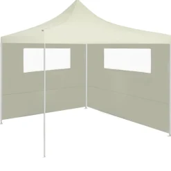 VIDAXL - Parois latérales de belvédère avec fenêtres 2 pcs crème