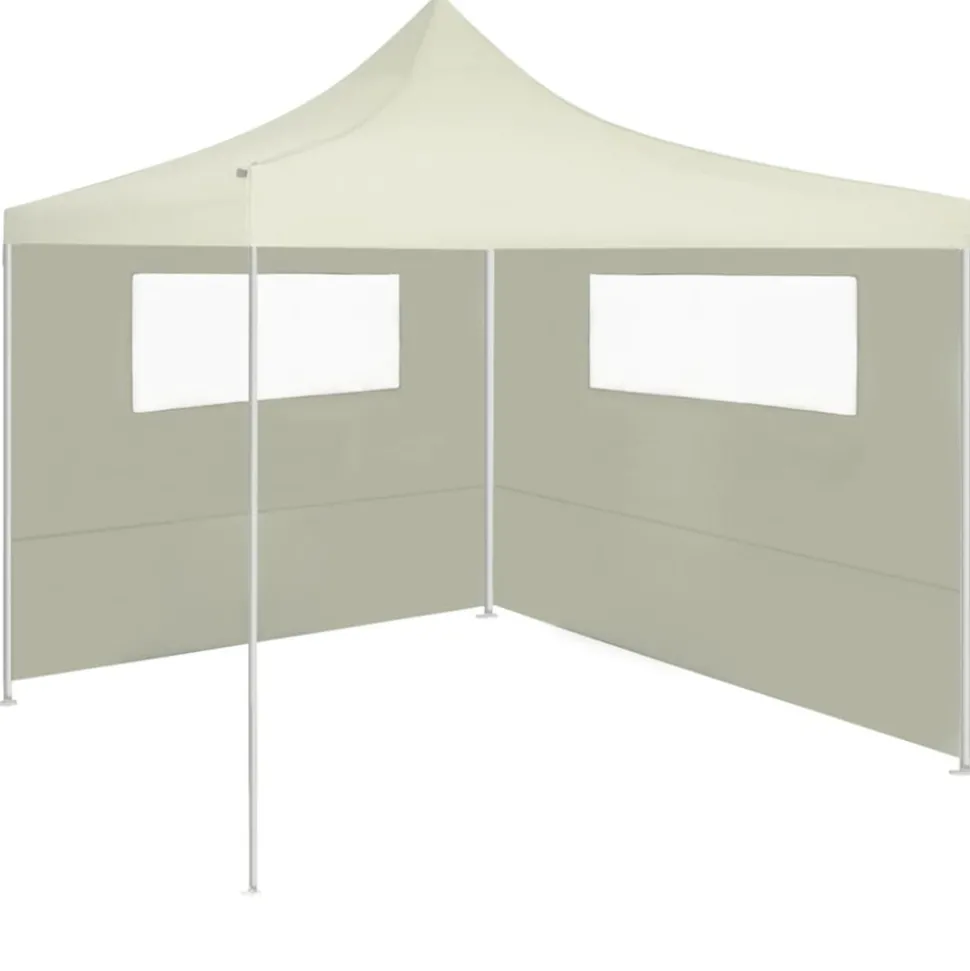 VIDAXL - Parois latérales de belvédère avec fenêtres 2 pcs crème