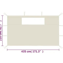 VIDAXL - Parois latérales de belvédère avec fenêtres 2 pcs crème