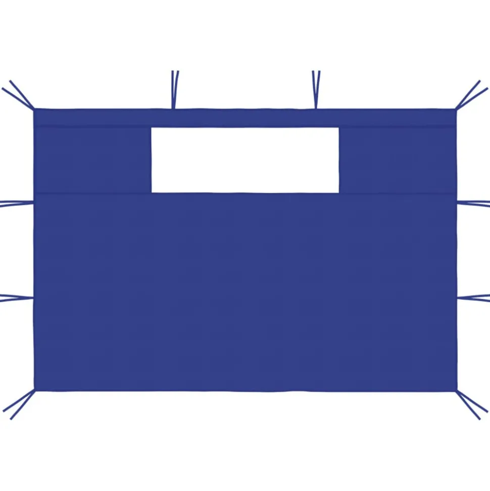 VIDAXL - Parois latérales de belvédère avec fenêtres 2 pcs bleu