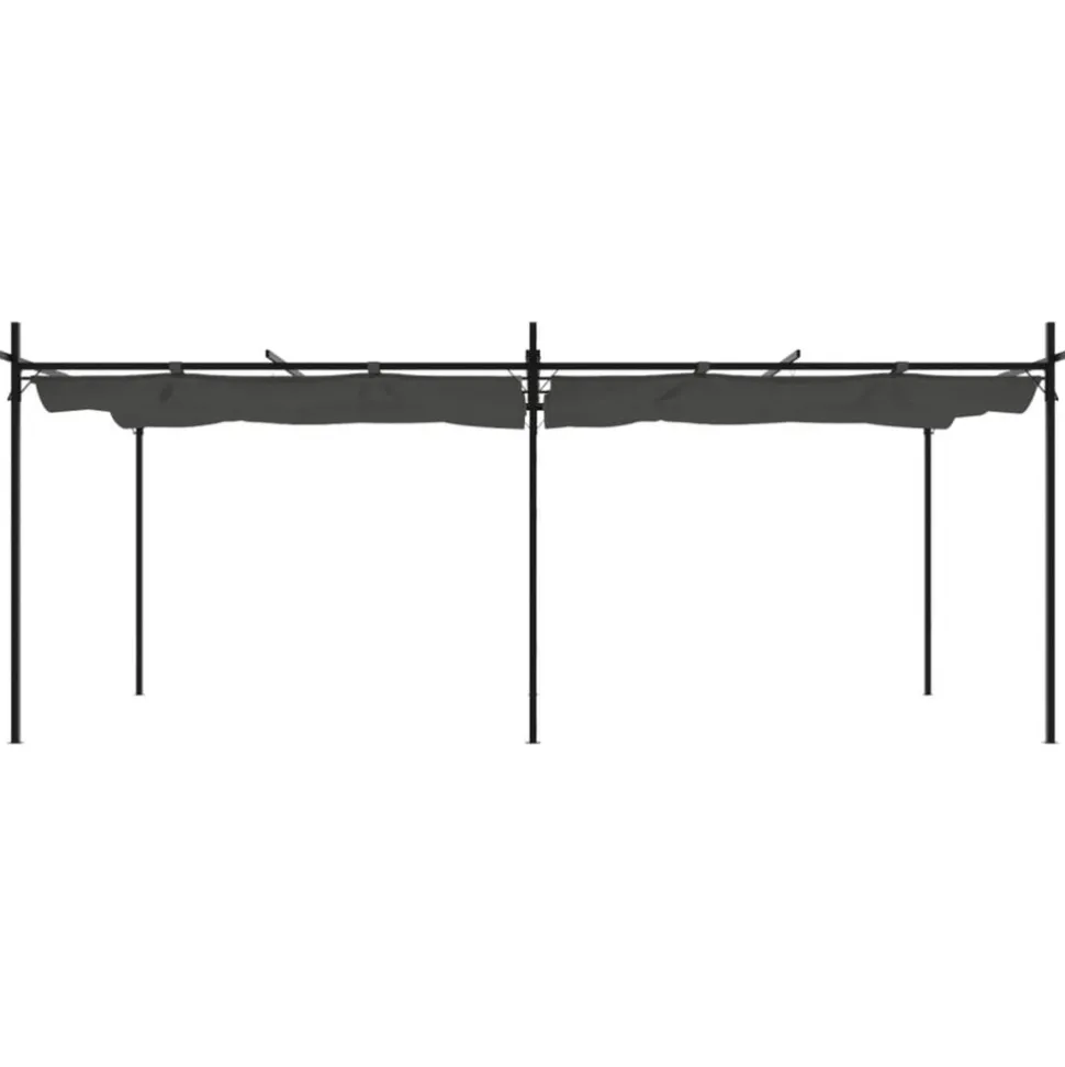VIDAXL - Pergola avec toit rétractable anthracite 589x292x230 cm
