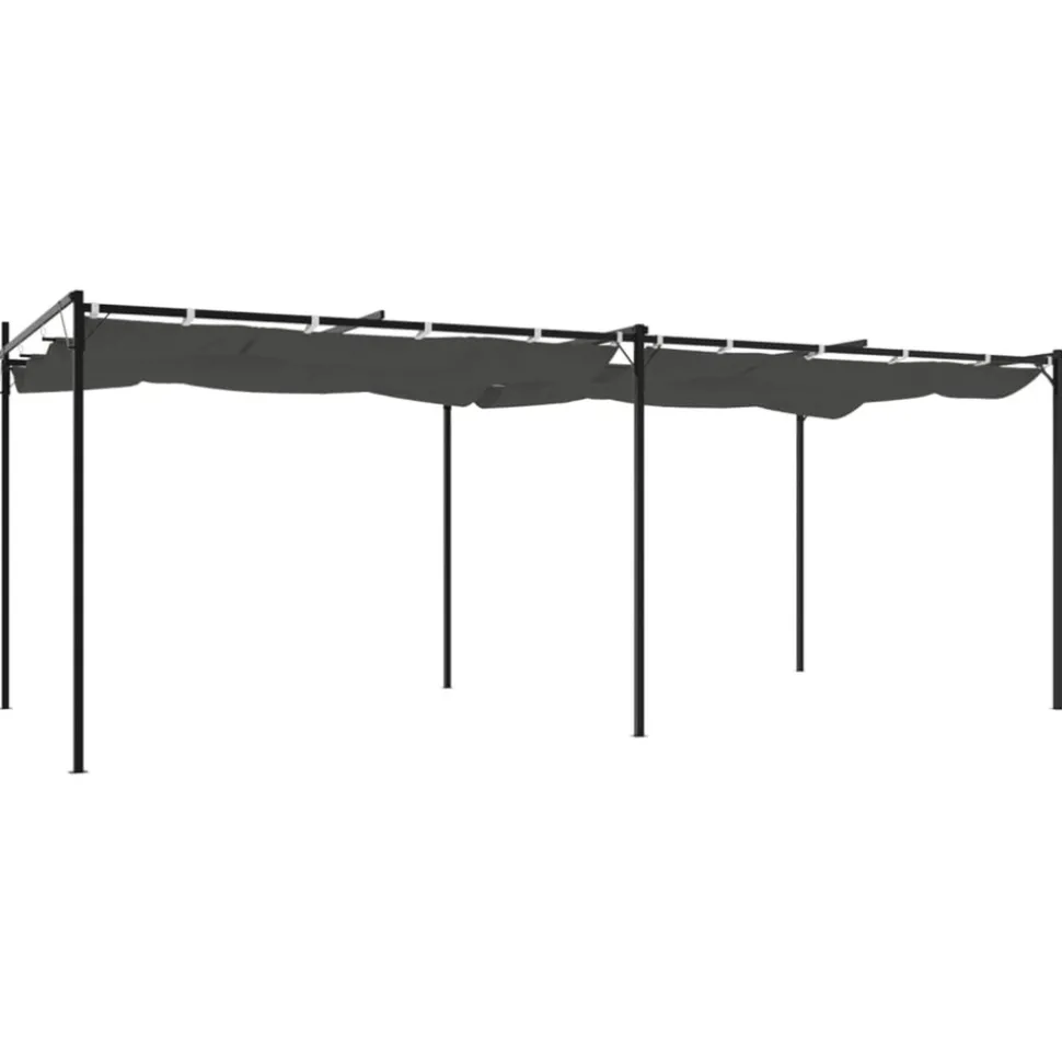 VIDAXL - Pergola avec toit rétractable anthracite 589x292x230 cm