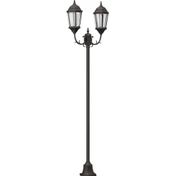 VIDAXL - Poteau de lumière de jardin bronze aluminium, verre