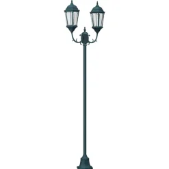 VIDAXL - Poteau de lumière de jardin vert foncé aluminium, verre