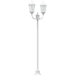 VIDAXL - Poteau de lumière de jardin blanc aluminium, verre