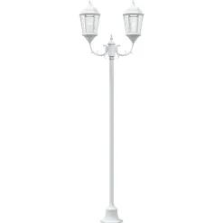 VIDAXL - Poteau de lumière de jardin blanc aluminium, verre