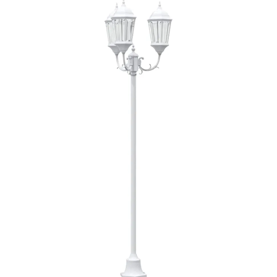 VIDAXL - Poteau de lumière de jardin blanc aluminium, verre