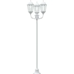 VIDAXL - Poteau de lumière de jardin blanc aluminium, verre