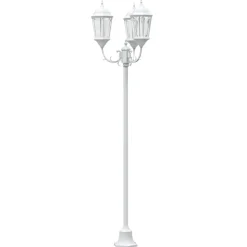 VIDAXL - Poteau de lumière de jardin blanc aluminium, verre