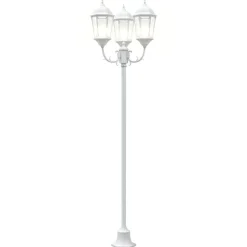 VIDAXL - Poteau de lumière de jardin blanc aluminium, verre