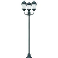 VIDAXL - Poteau de lumière de jardin vert foncé aluminium, verre