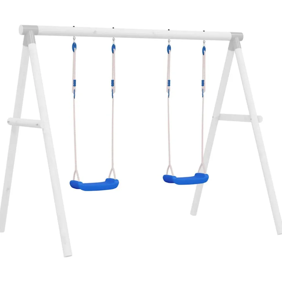 VIDAXL - Sièges de balançoire avec cordes 2 pcs bleu 37x15 cm pe