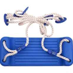 VIDAXL - Sièges de balançoire avec cordes 2 pcs bleu 37x15 cm pe