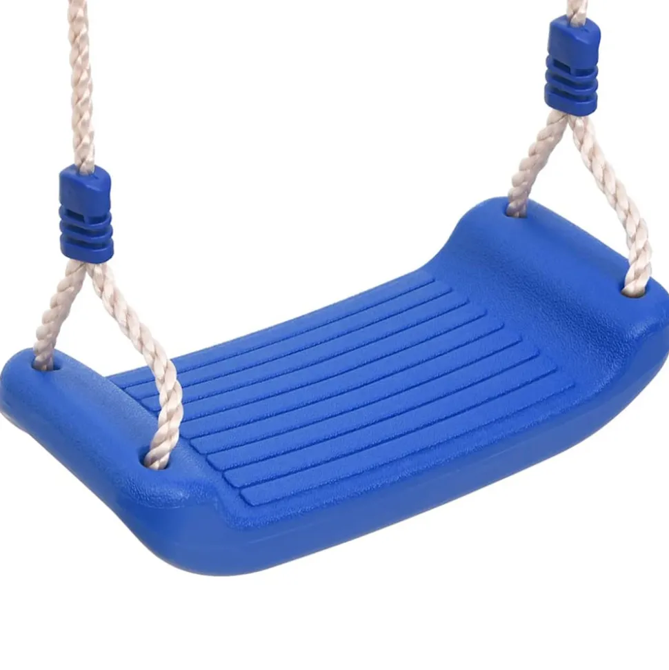 VIDAXL - Sièges de balançoire avec cordes 2 pcs bleu 37x15 cm pe