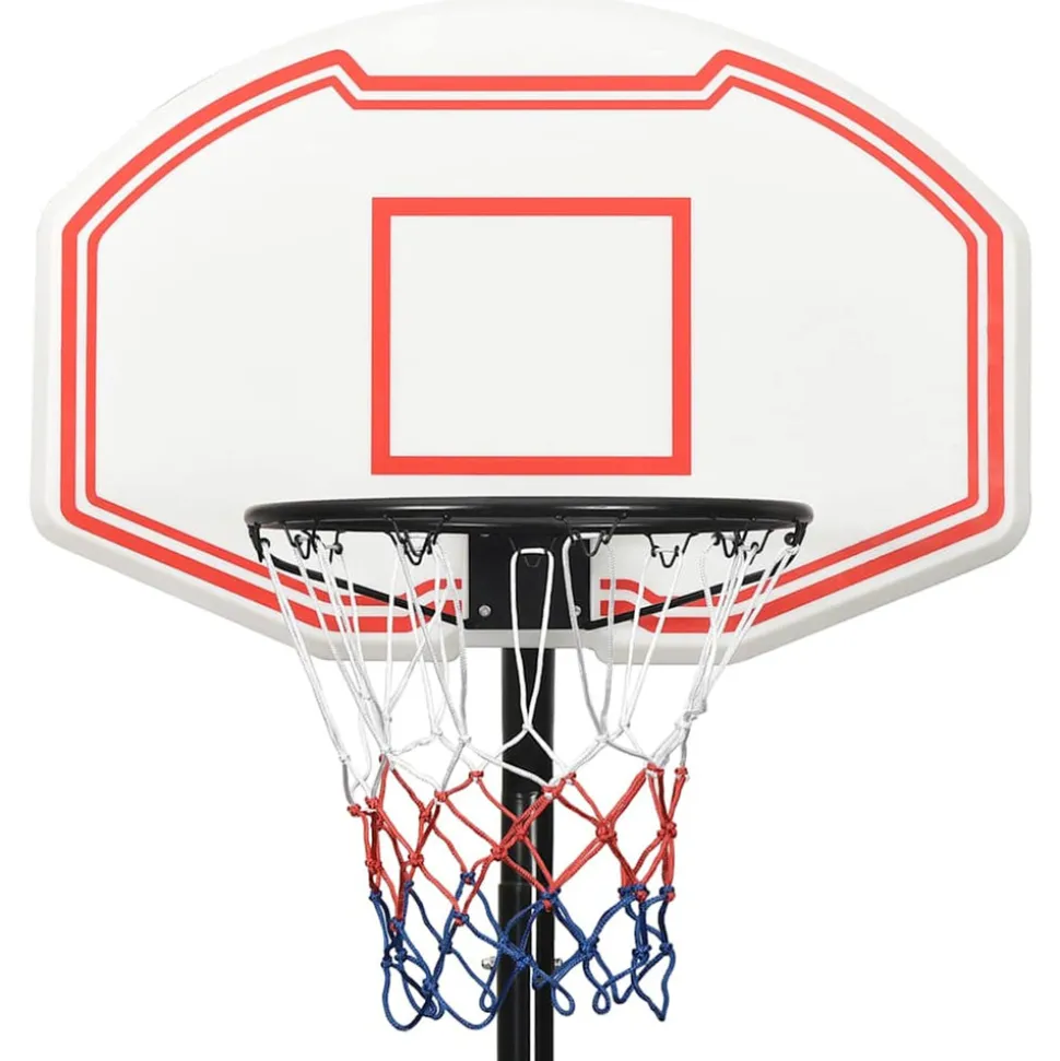 VIDAXL - Support de basket-ball blanc 237-307 cm polyéthylène