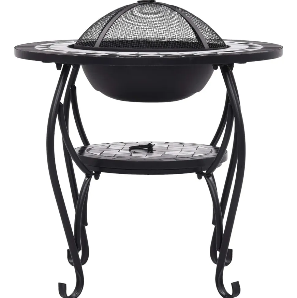 VIDAXL - Table de foyer mosaïque noir et blanc 68 cm céramique
