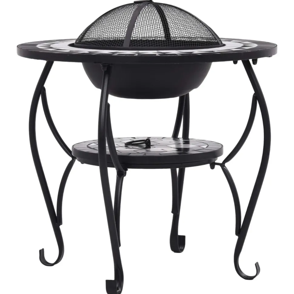 VIDAXL - Table de foyer mosaïque noir et blanc 68 cm céramique