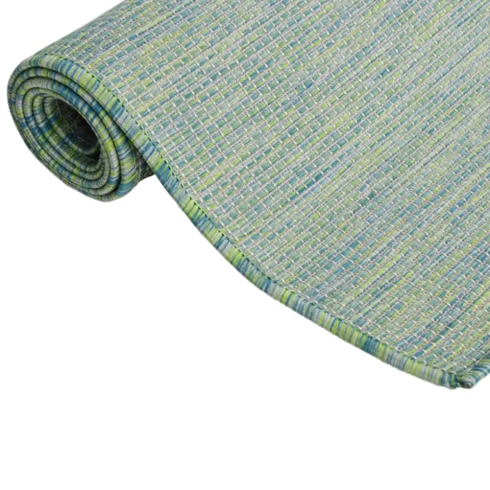 VIDAXL - Tapis à tissage plat d'extérieur 120x170 cm turquoise