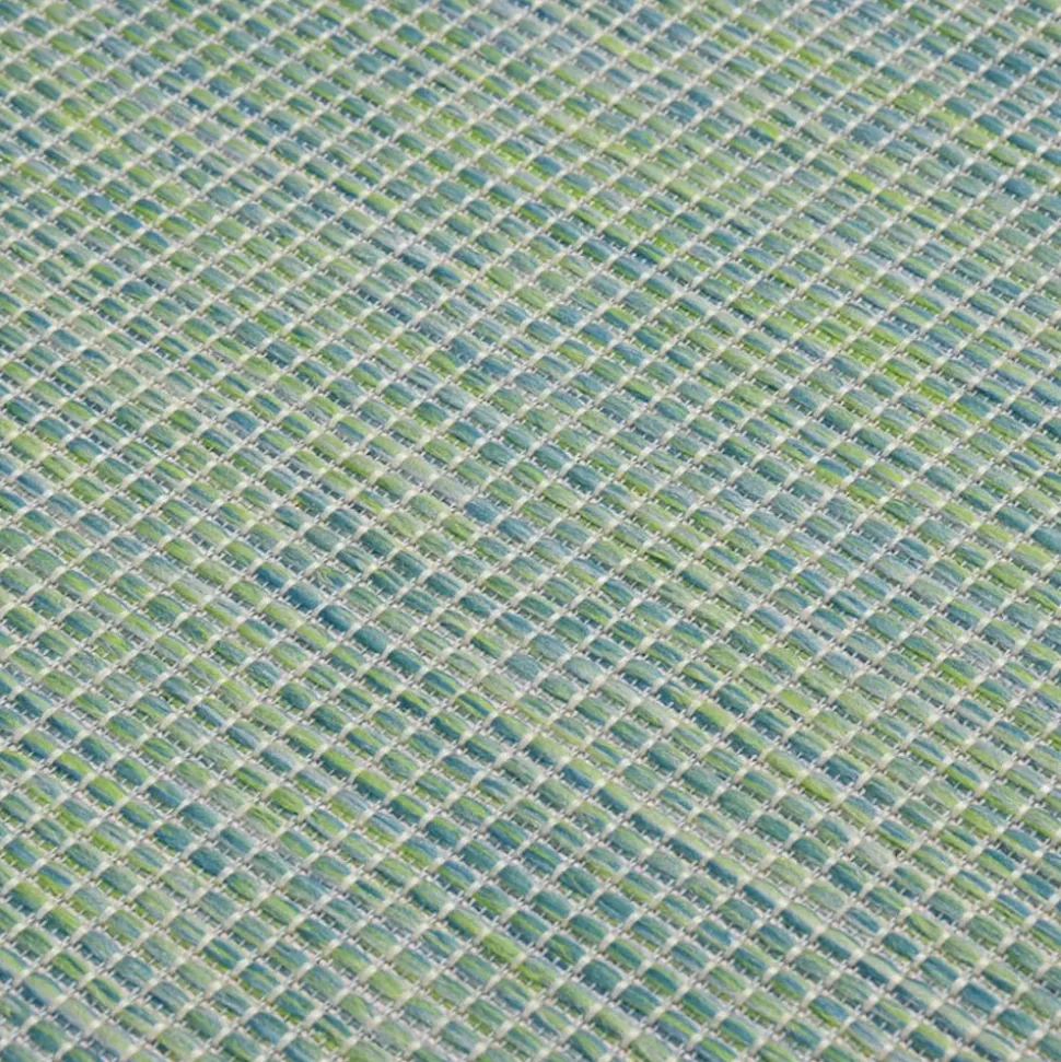 VIDAXL - Tapis à tissage plat d'extérieur 120x170 cm turquoise