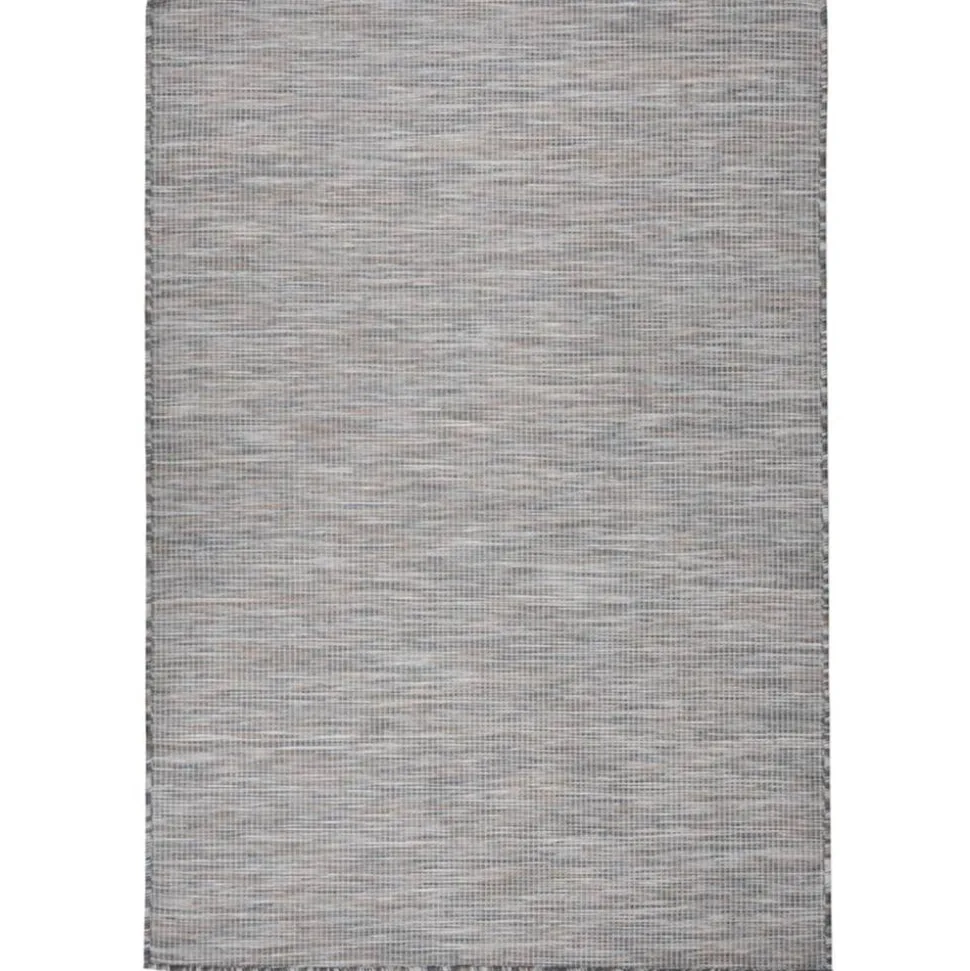 VIDAXL - Tapis à tissage plat d'extérieur 160x230 cm marron et bleu