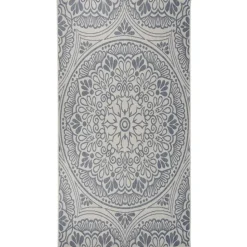 VIDAXL - Tapis à tissage plat d'extérieur 80x150 cm motif bleu