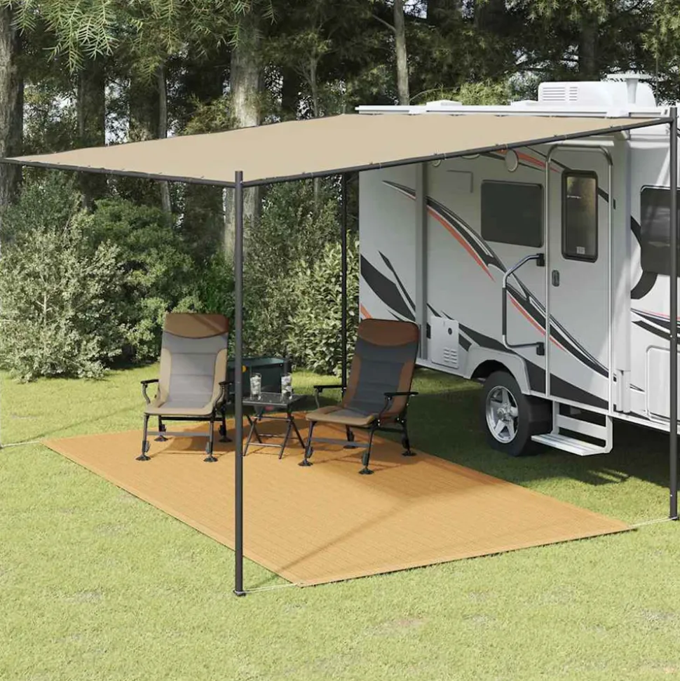 VIDAXL - Tapis de tente sable 250x450 cm pehd
