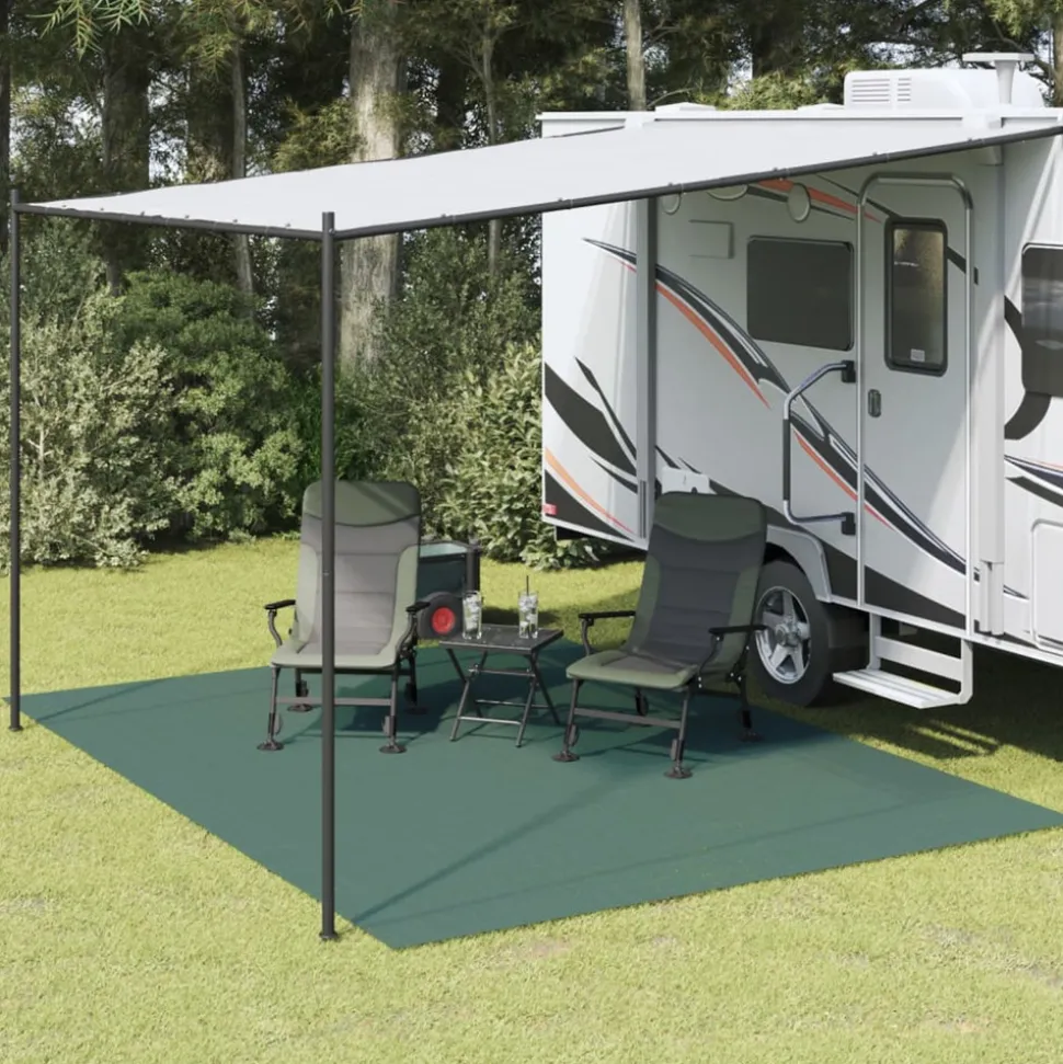 VIDAXL - Tapis de tente vert 4x3 m