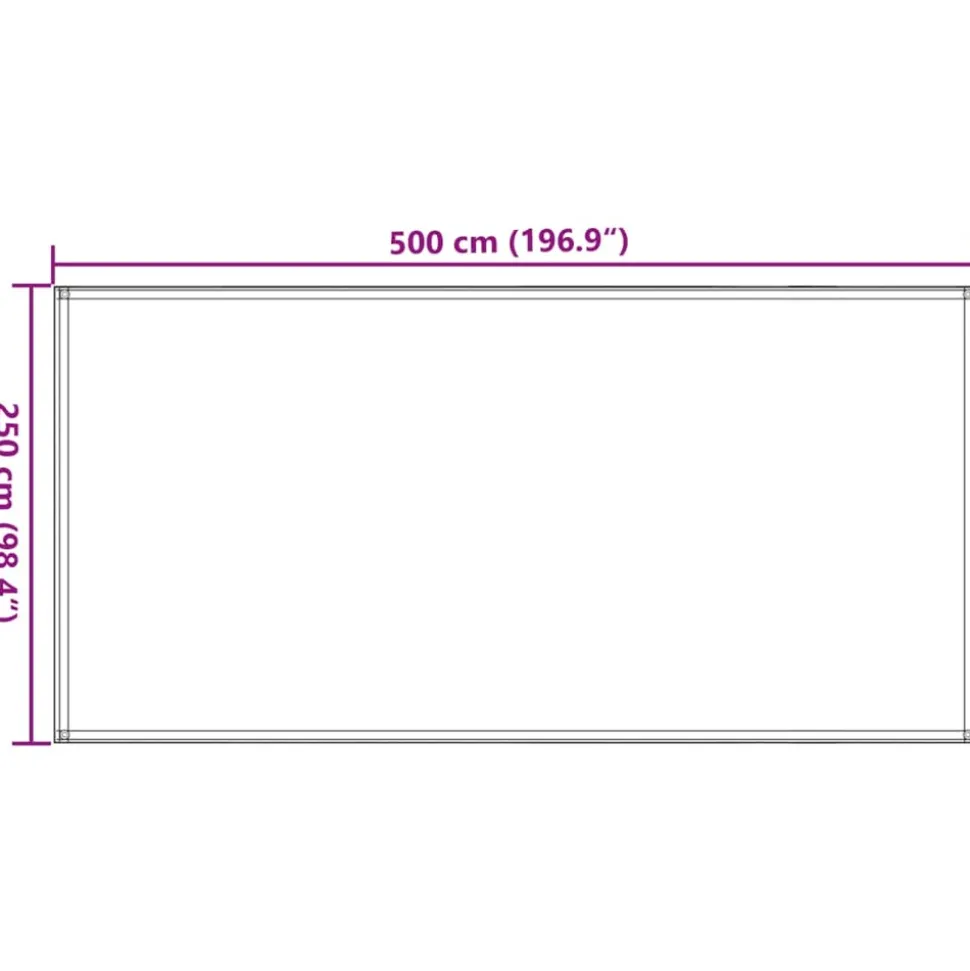 VIDAXL - Tapis de tente 250x500 cm beige