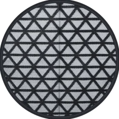 VIDAXL - Tapis d'extérieur arakil noir ø160 cm pp