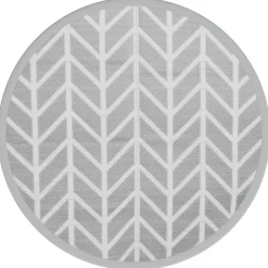VIDAXL - Tapis d'extérieur arakil gris ø120 cm pp
