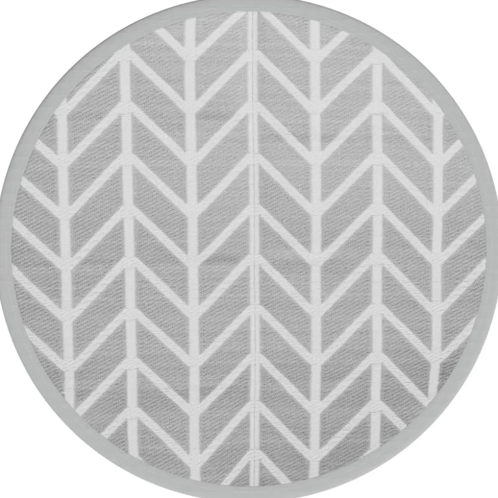 VIDAXL - Tapis d'extérieur arakil gris ø120 cm pp