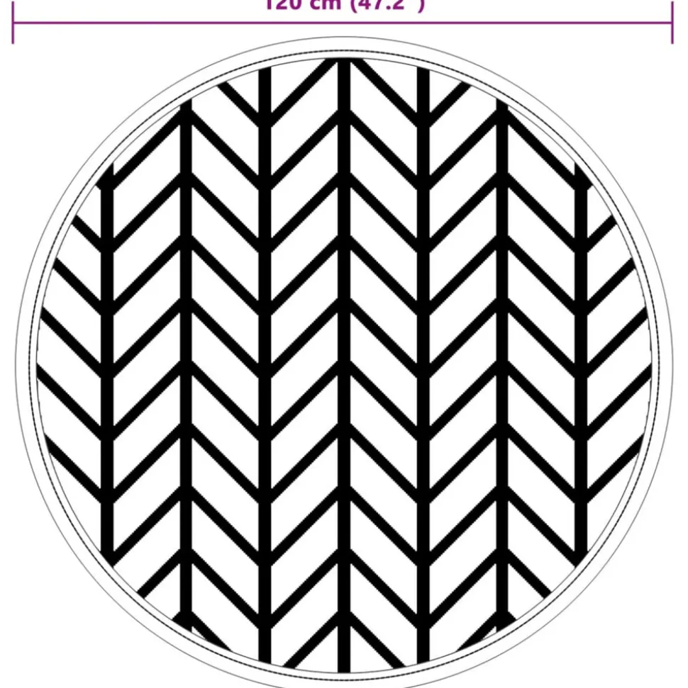 VIDAXL - Tapis d'extérieur arakil gris ø120 cm pp