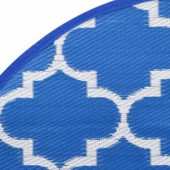 VIDAXL - Tapis d'extérieur arakil bleu ø200 cm pp