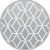 VIDAXL - Tapis d'extérieur arakil gris ø120 cm pp