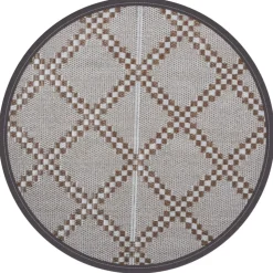 VIDAXL - Tapis d'extérieur arakil marron ø120 cm pp