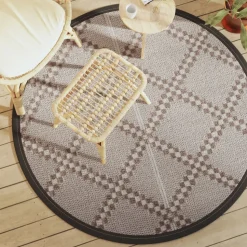 VIDAXL - Tapis d'extérieur arakil marron ø160 cm pp