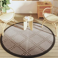 VIDAXL - Tapis d'extérieur arakil marron ø160 cm pp