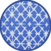 VIDAXL - Tapis d'extérieur arakil bleu et blanc ø200 cm pp