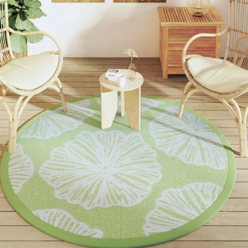 VIDAXL - Tapis d'extérieur arakil vert ø160 cm pp