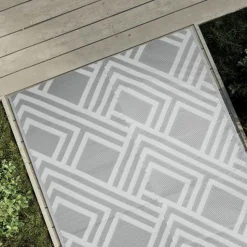VIDAXL - Tapis d'extérieur arakil gris 120x180 cm pp