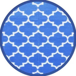 VIDAXL - Tapis d'extérieur arakil bleu ø120 cm pp