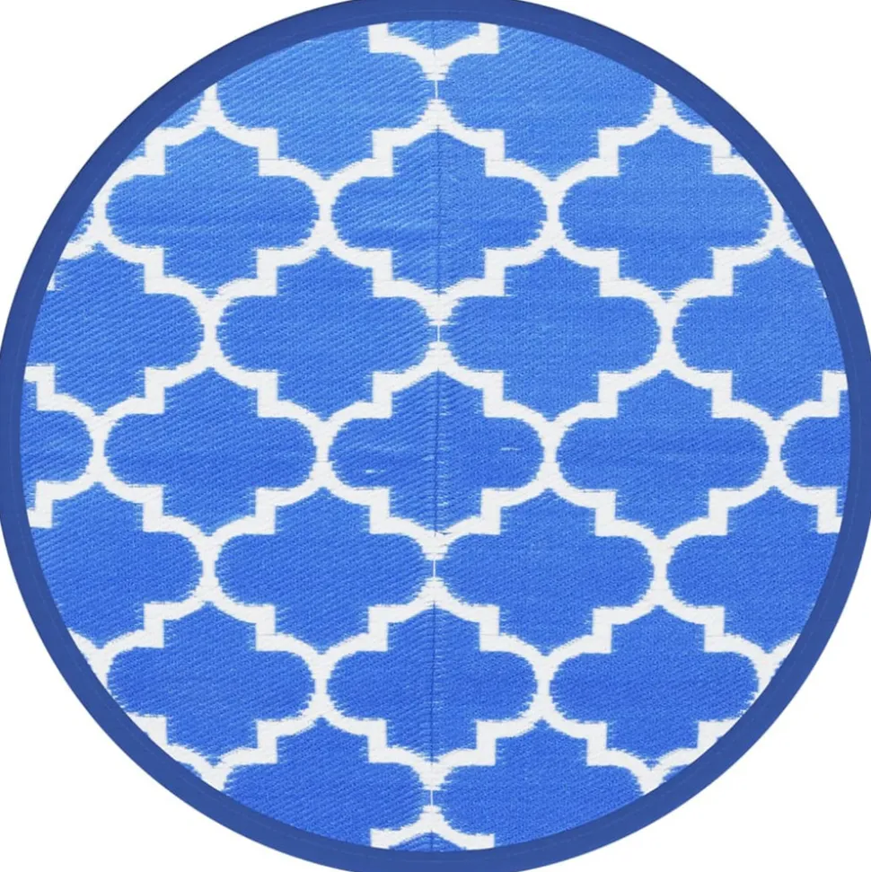 VIDAXL - Tapis d'extérieur arakil bleu ø120 cm pp