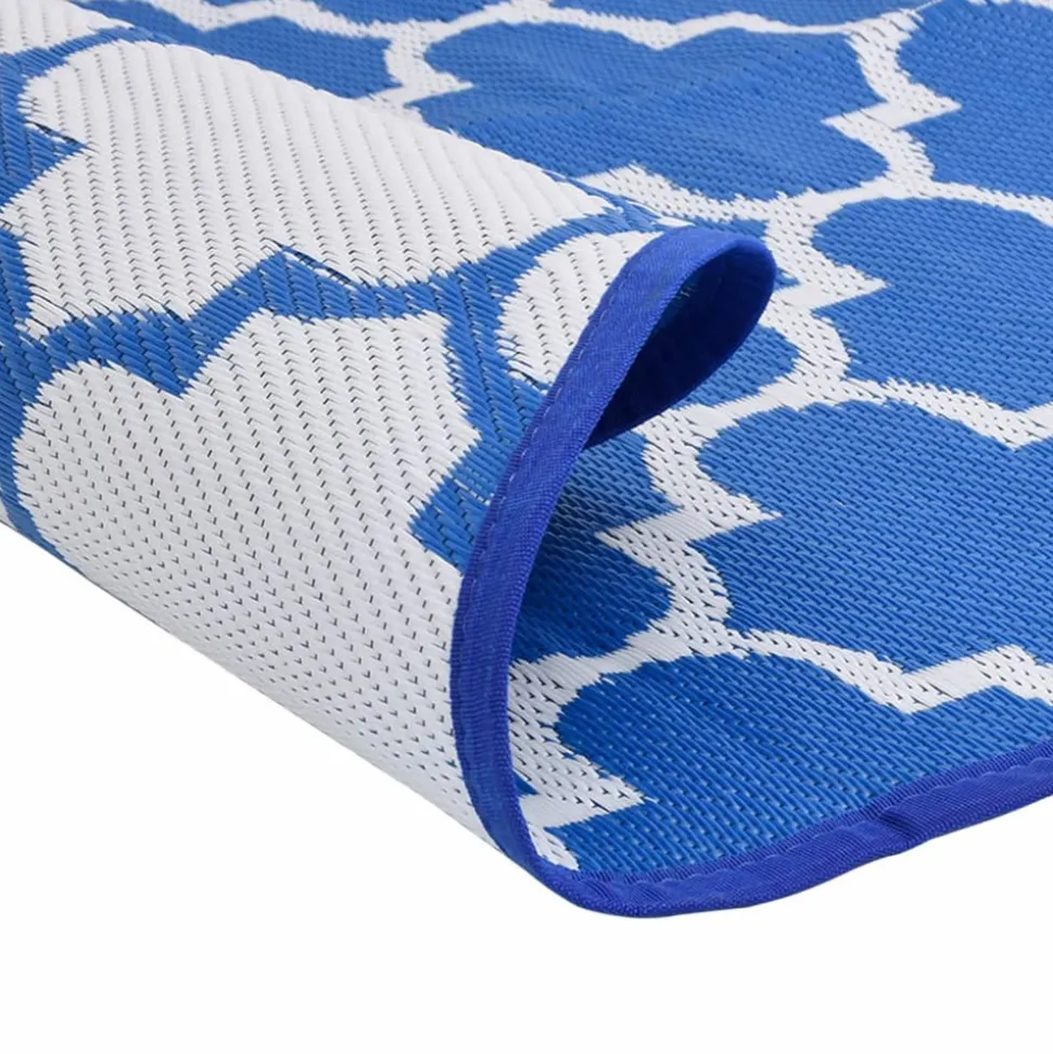 VIDAXL - Tapis d'extérieur arakil bleu ø120 cm pp