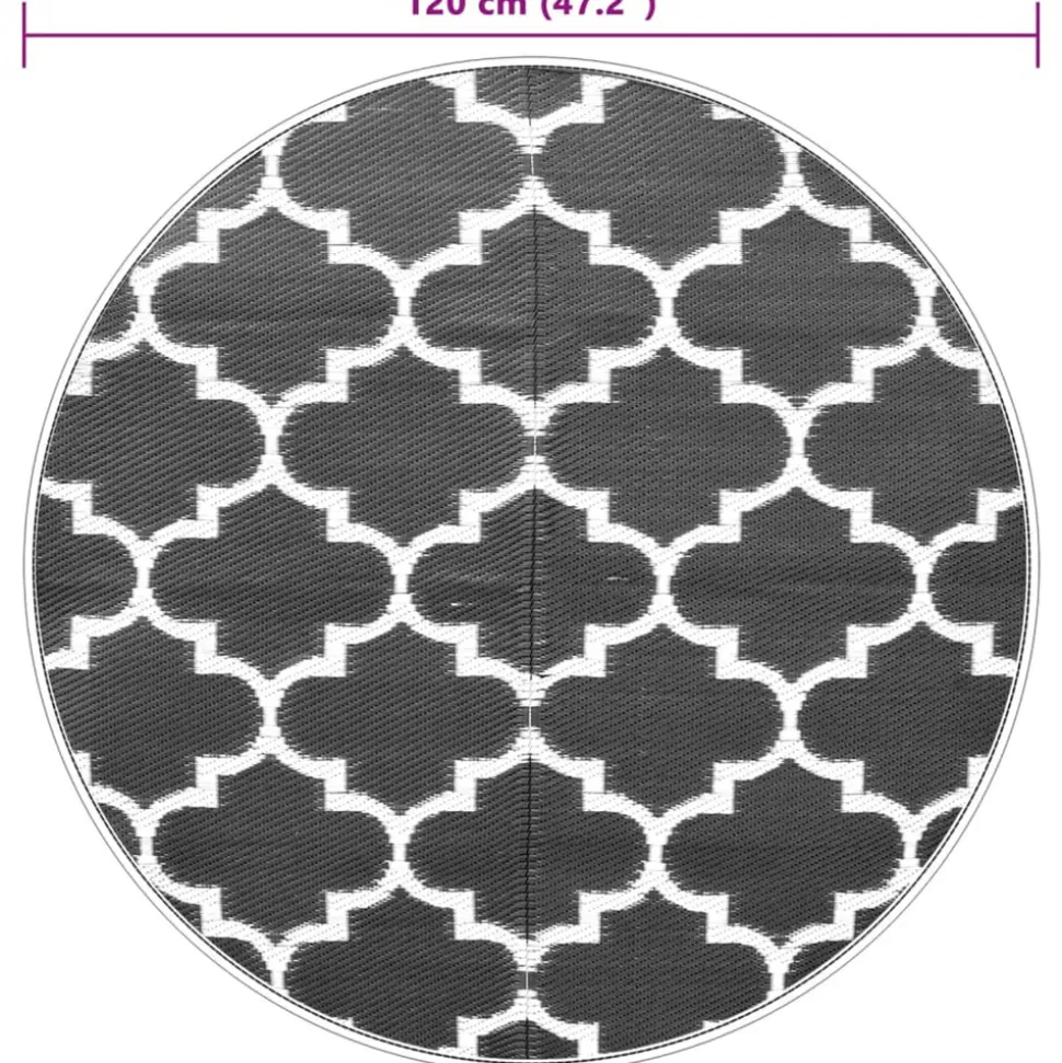 VIDAXL - Tapis d'extérieur arakil bleu ø120 cm pp