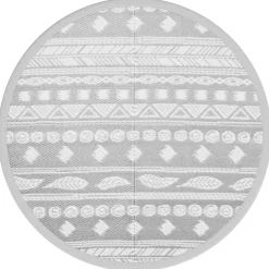 VIDAXL - Tapis d'extérieur arakil gris ø160 cm pp