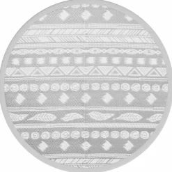 VIDAXL - Tapis d'extérieur arakil gris ø120 cm pp